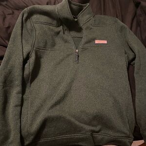 Vineyard Vines Men's Green Zip-Up Sweater